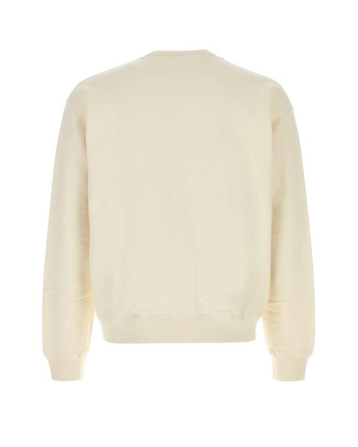 Sporty & Rich White Ivory Cotton Sweatshirt