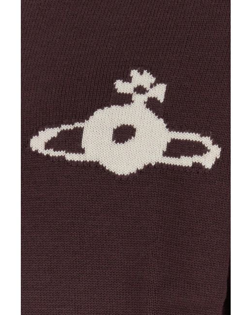 Vivienne Westwood Purple Aubergine Wool Fisherman Sweater for men