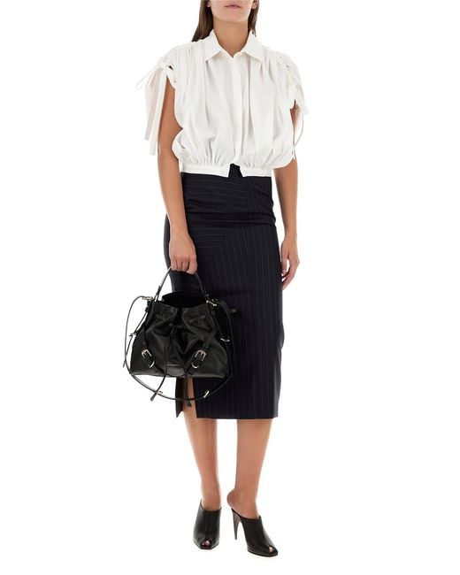 Givenchy Black Leather Small Voyou Bucket Bag