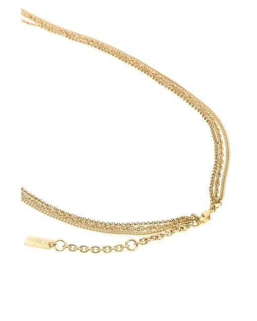 Chloé White Metal Sculpt Necklace