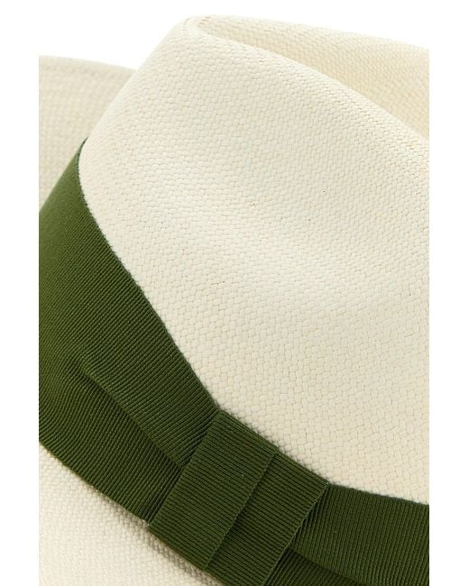 Frescobol Carioca Green White Straw Rafael Hat for men