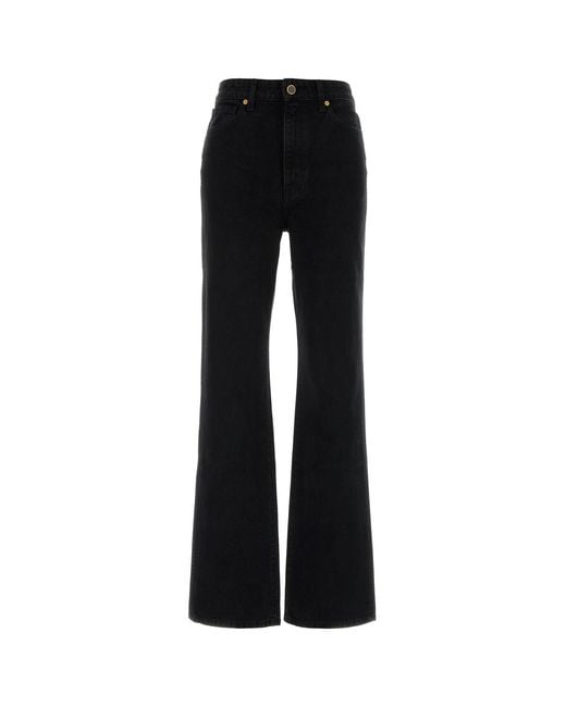 Khaite Black Denim Danielle Jeans