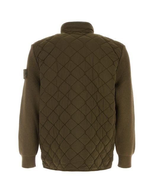 Stone Island Green Army Nylon Jacket for men