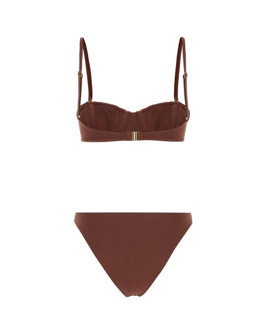 Amotea Brown Stretch Nylon Serena Bikini