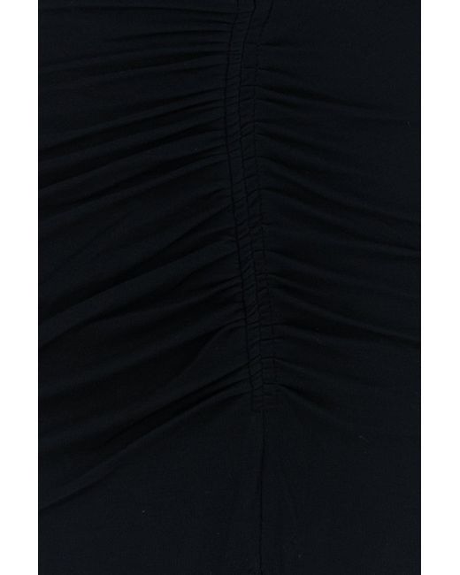 Isabel Marant Black Jelina Long Draped Jersey Dress