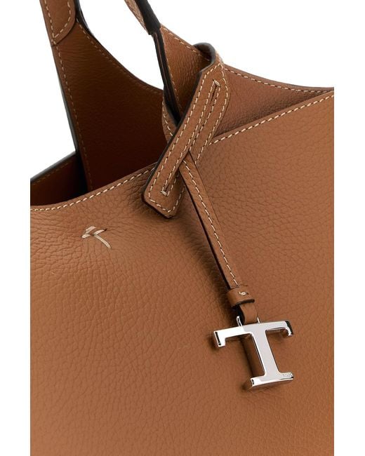 Tod's Brown Camel Leather Apa Handbag
