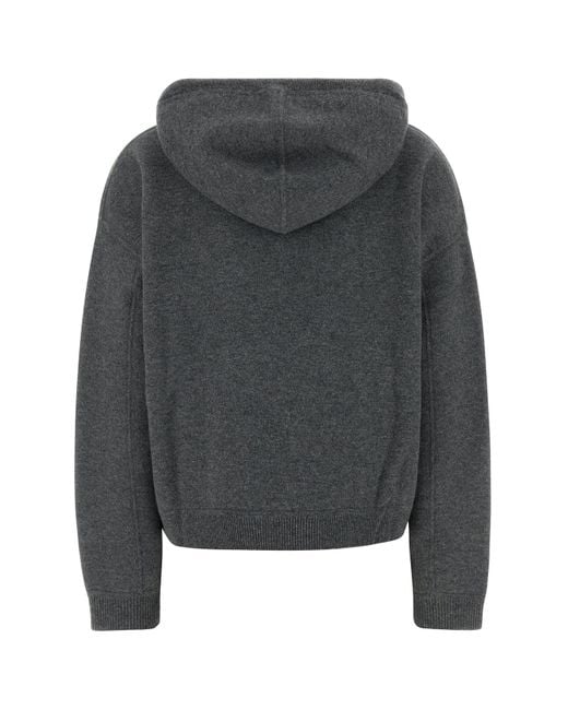 Loulou de Saison Gray Charcoal Cashmere Oversize Sarla Sweater