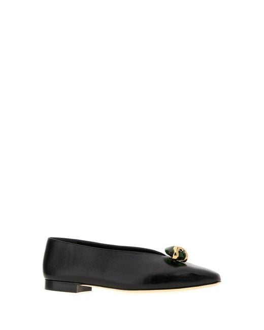 Jimmy Choo Black Nappa Leather Margot Ballerinas