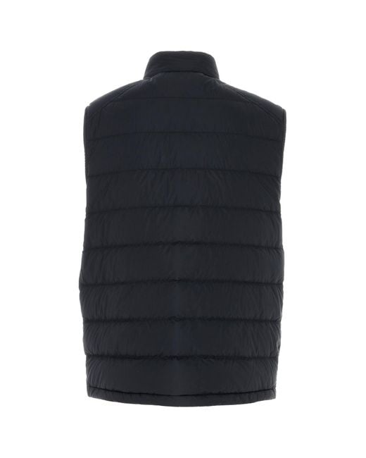 Moncler Black Midnight Blue Nylon Barthe Sleeveless Down Jacket for men
