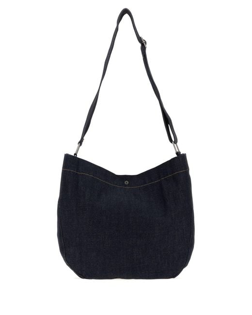 A.P.C. Blue Denim Besace Shopping Bag for men