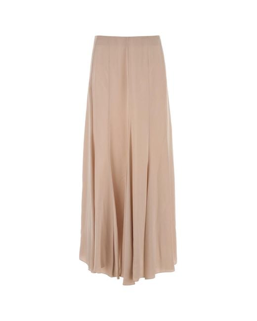 Chloé Natural Powder Pink Satin Skirt