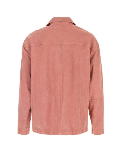 Marni Pink Suede Shirt for men