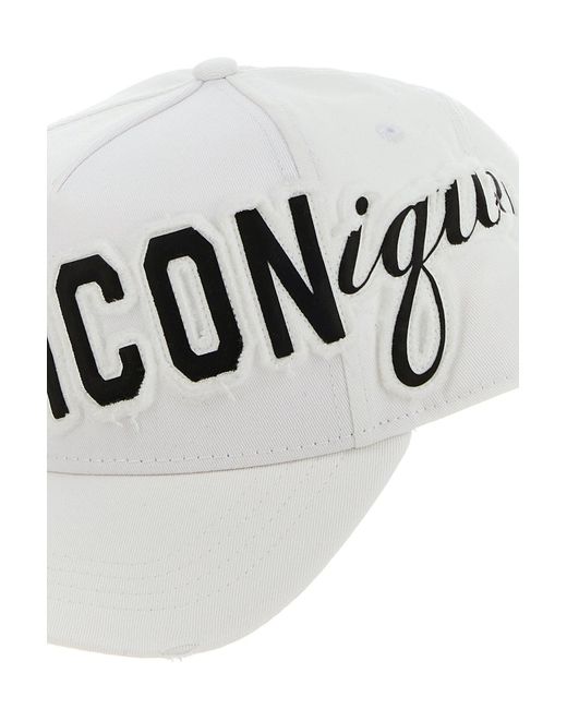 DSquared² White Dsquared Cotton Baseball Cap for men
