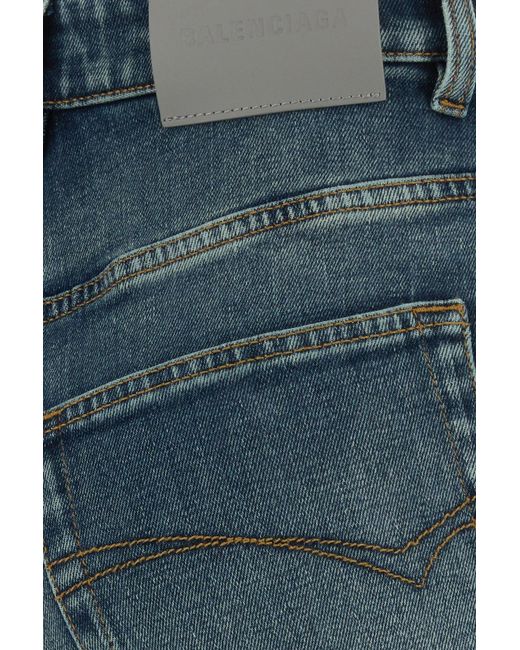 Balenciaga Blue Stretch Denim Jeans