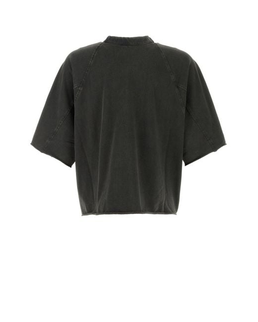 T-shirt oversize in cotone grafite di Entire studios in Black