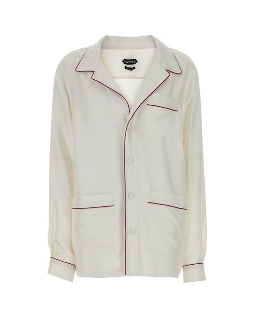 Tom Ford Gray Silk Shirt