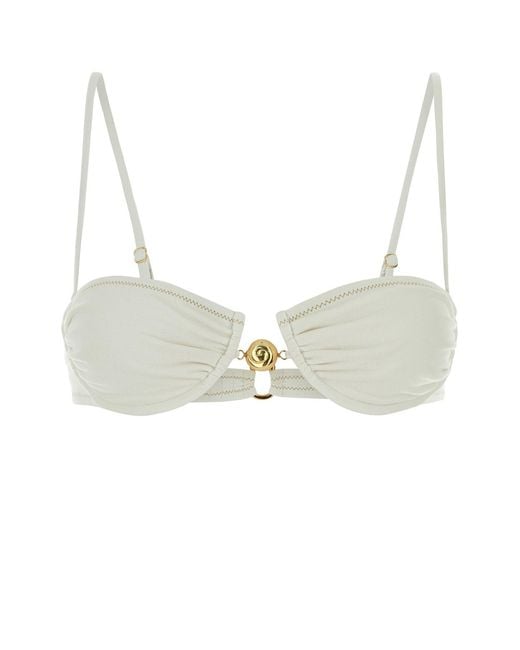 Reina Olga Multicolor White Stretch Jersey Hammond 2.0 Bikini Top