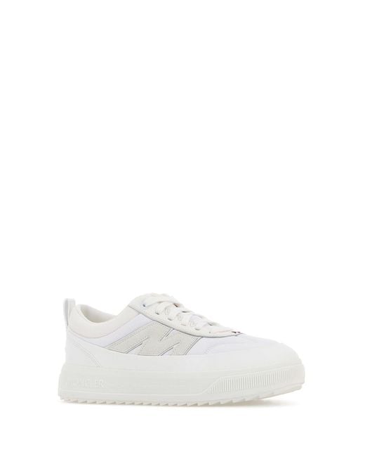 Moncler White Canvas Altive Sneakers for men