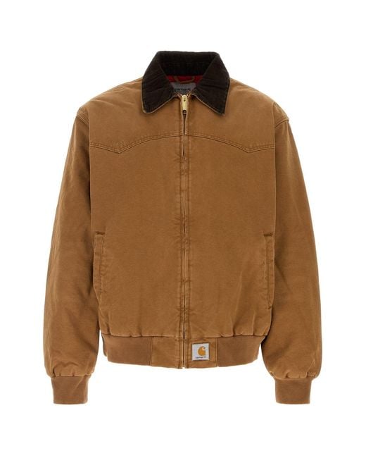 Carhartt Brown Camel Canvas Og Santa Fe Jacket for men