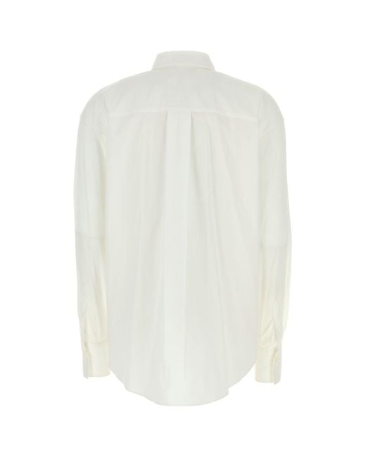 Brunello Cucinelli White Stretch Poplin Shirt