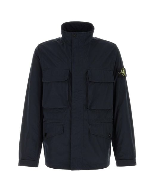 Stone Island Blue Logo Jacket for men