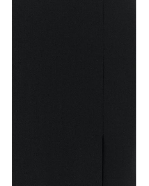 ANDAMANE Black Stretch Gabardine Skirt