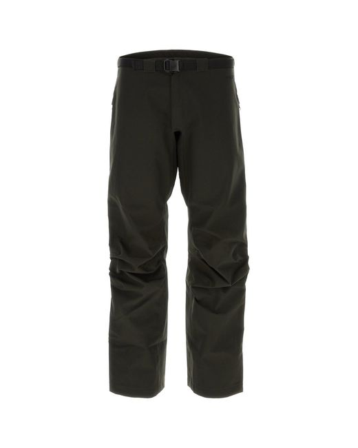 GR10K Black Dark Green Wool Pant for men