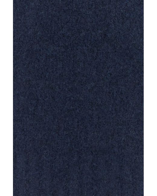 Fedeli Navy Blue Stretch Wool Blend Sweater for men