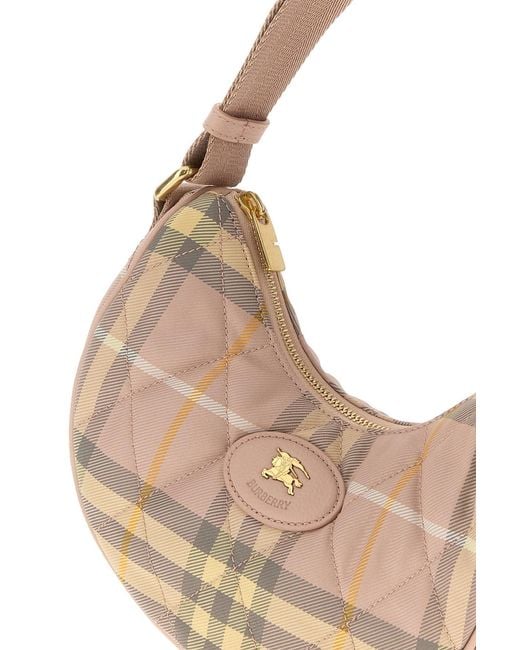 Burberry Natural Embroidered Fabric Crossbody Bag