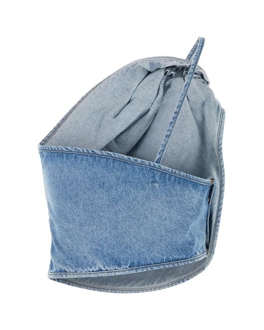 Top in denim di Magda Butrym in Blue