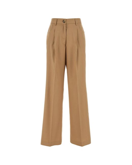 PT Torino Natural Camel Lyocell Blend Palazzo Pant