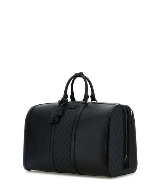 Borsa da viaggio in tela nera di Gucci in Black da Uomo