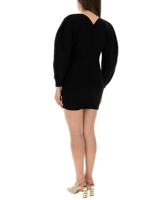 Givenchy Black Stretch Viscose Blend Cocoon Mini Dress
