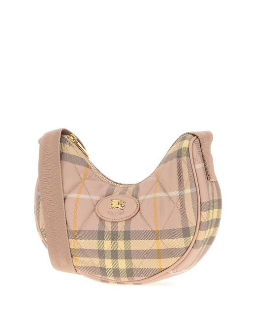 Burberry Natural Embroidered Fabric Crossbody Bag