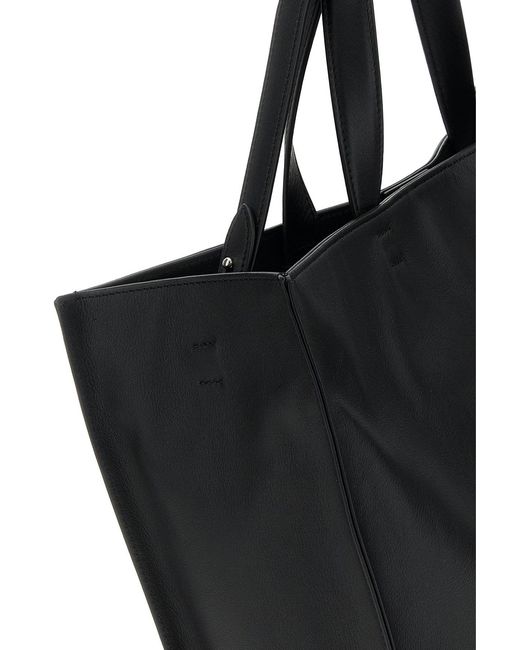 Jil Sander Black Leather Light Shopping Bag for men