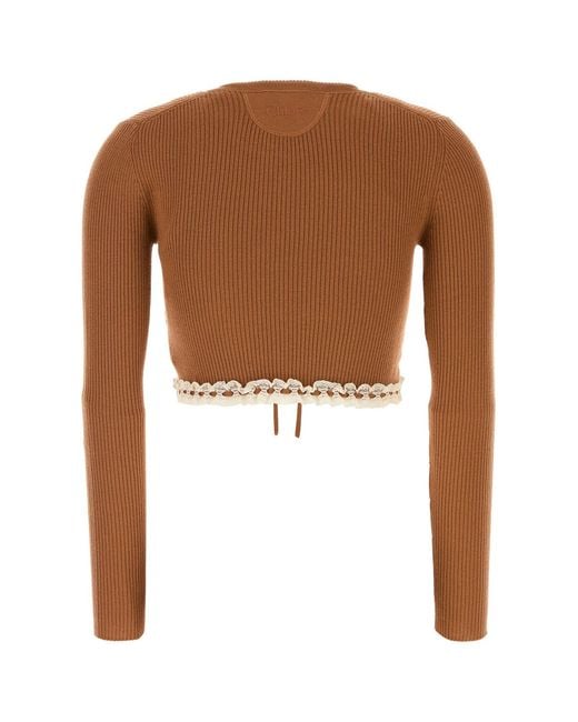Chloé Brown Caramel Wool Sweater
