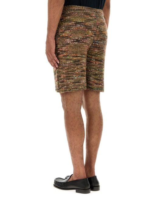 Alanui Brown Knitted Shorts for men
