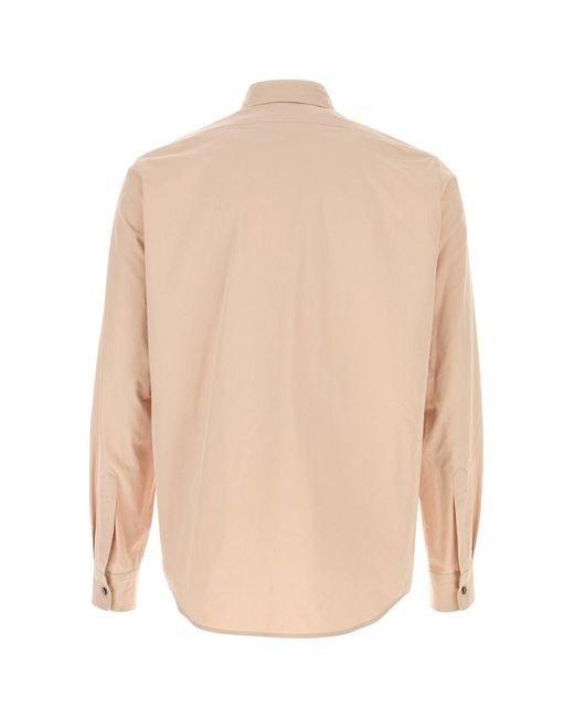 Jil Sander Natural Light Pink Cotton Shirt for men