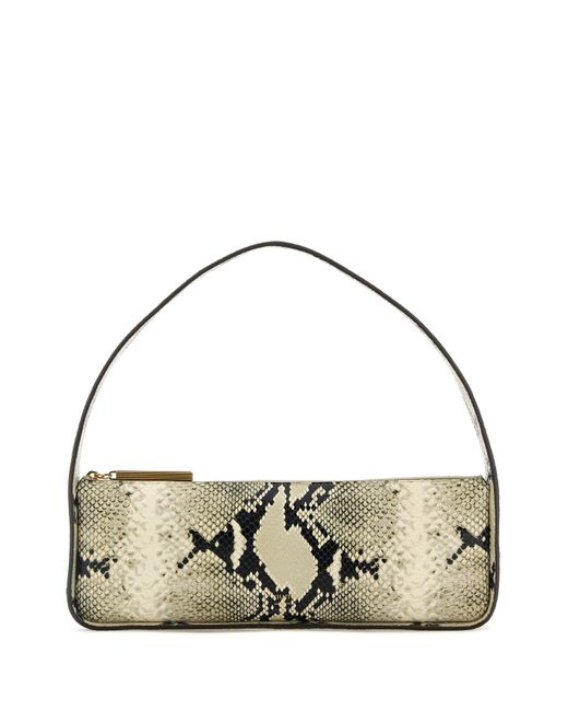 Borsa a spalla Lori in pelle stampata di Khaite in Metallic
