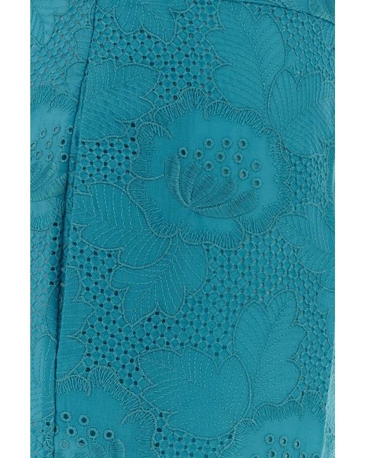 Valentino Garavani Light-blue Lace Pant