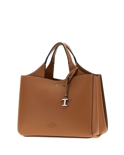 Tod's Brown Camel Leather Apa Handbag