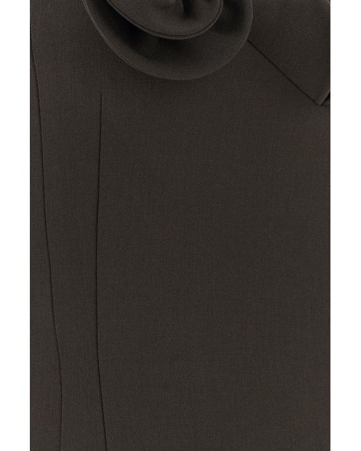 Magda Butrym Black Chocolate Stretch Wool Dress