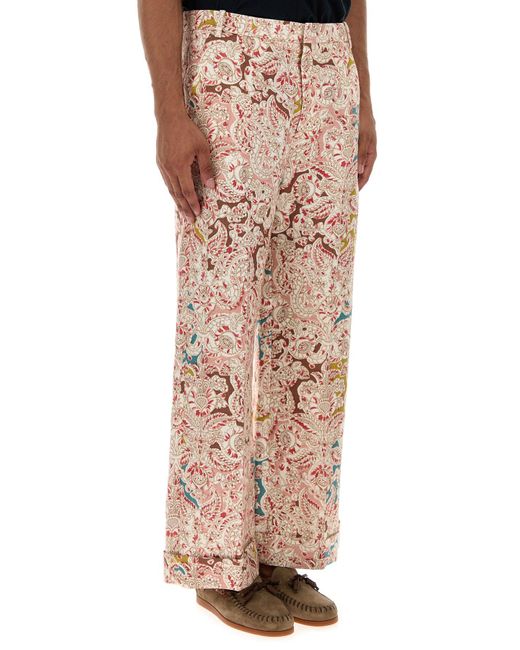 Valentino Garavani Natural Printed Hemp Pant for men