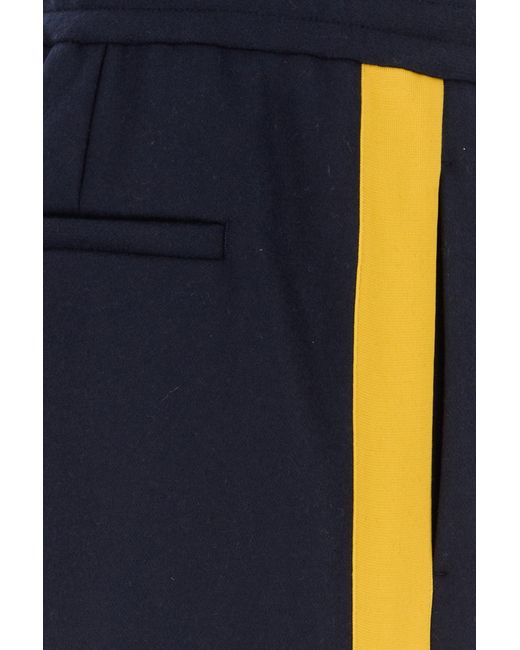 1989 STUDIO Dark Blue Wool Blend joggers for men