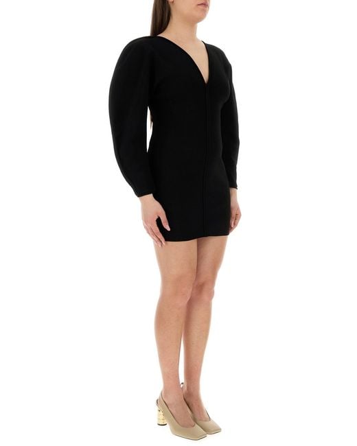 Givenchy Black Stretch Viscose Blend Cocoon Mini Dress