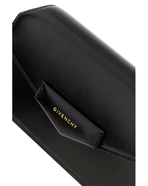 Givenchy Black Leather Antigona Clutch