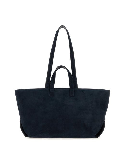 A.P.C. Midnight Blue Suede Le Drummer Shopping Bag