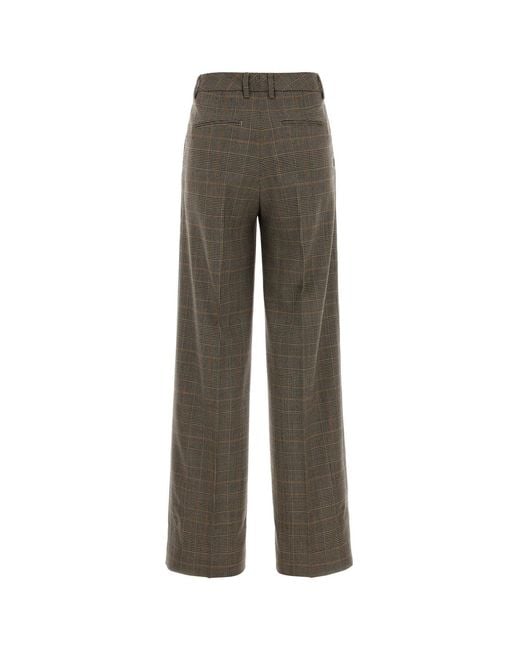 PT Torino Gray Embroidered Wool Blend Lola Pant