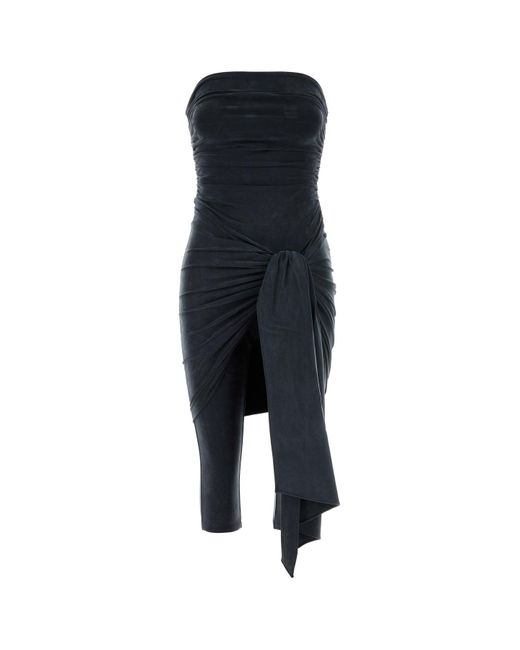 Tuta in lyocell stretch grigio scuro di Alexander Wang in Black
