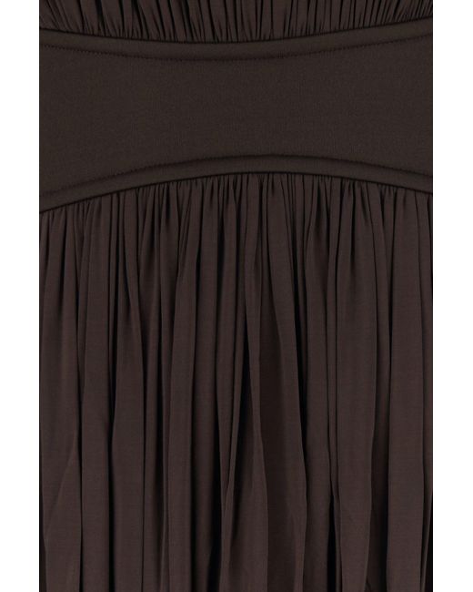 Abito Illuminate in viscosa stretch cioccolato di Zimmermann in Black